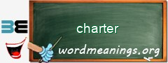 WordMeaning blackboard for charter